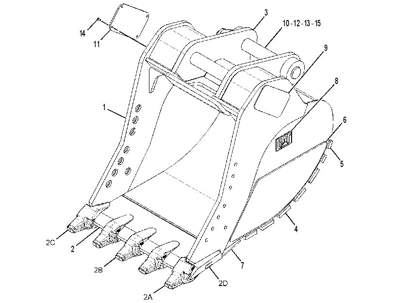 BUCKET GP-HEAVY DUTY ROCK 2937810 CAT