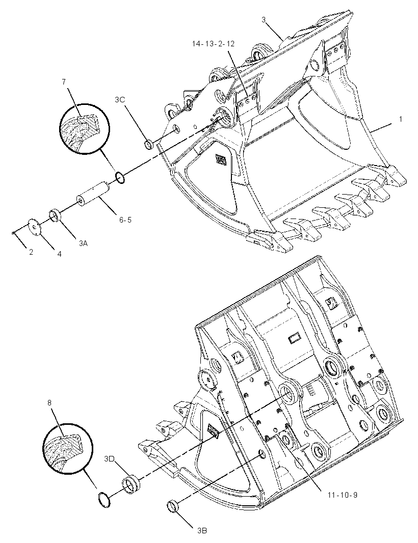 Ковш скальный 2420555 CAT