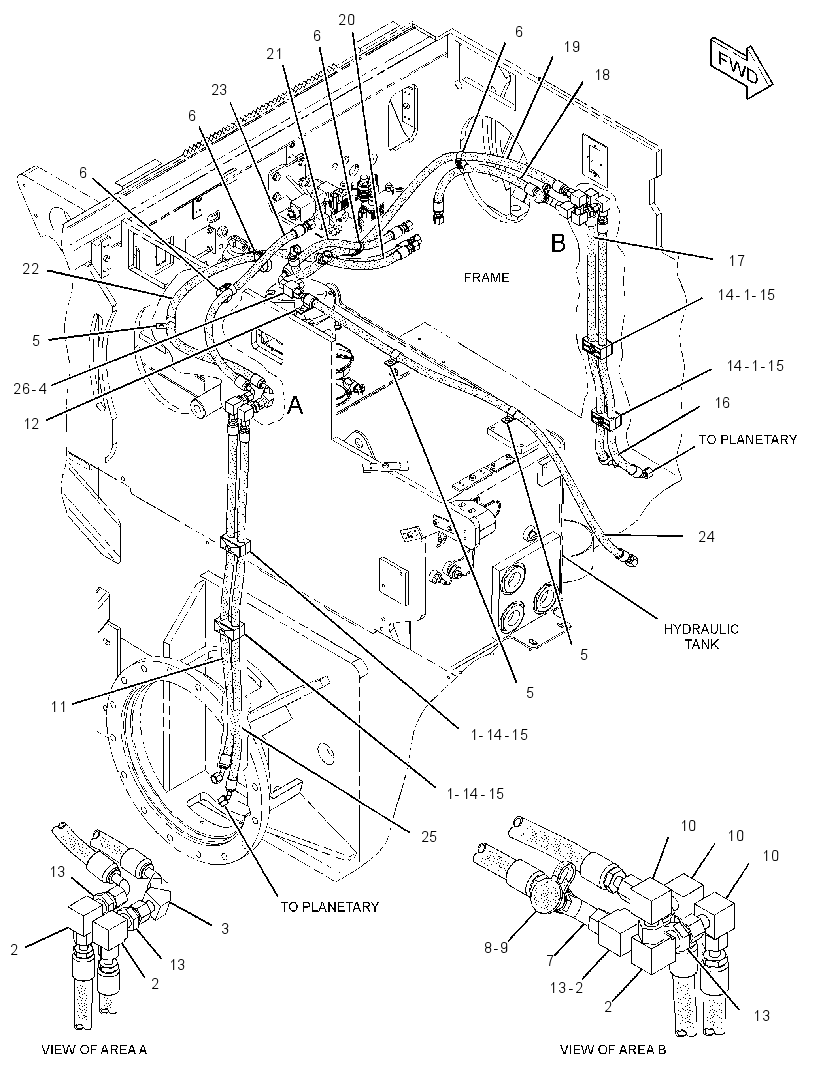 LINES GP-BRAKE & SHIFT 2707237 CAT