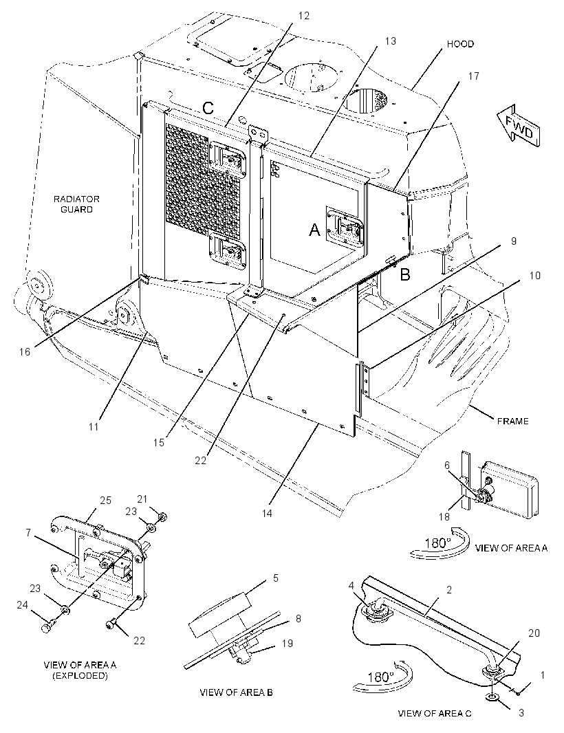 DOOR GP-HOOD 2455877 CAT