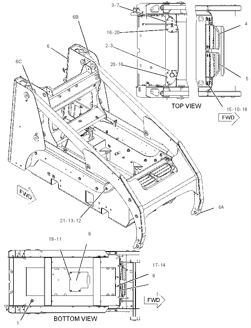 FRAME & MTG GP-MACHINE 2186775 CAT