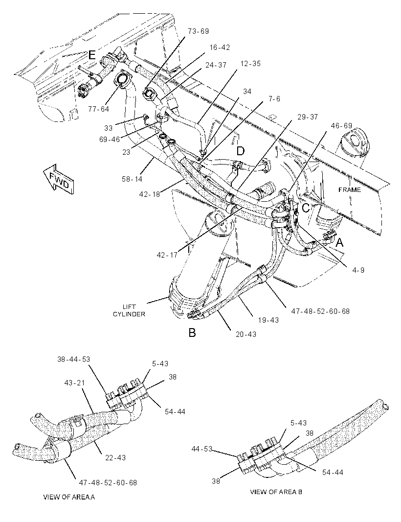 Трубопроводы подъёма 2792236 CAT