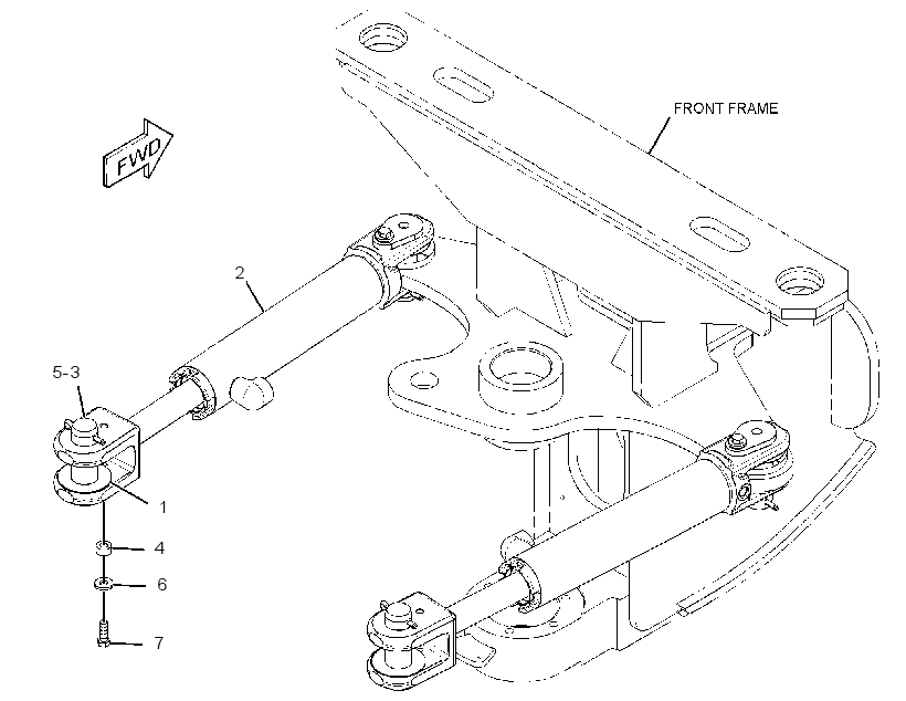 CYLINDER & MTG GP-ARTICULATION 3438211 CAT