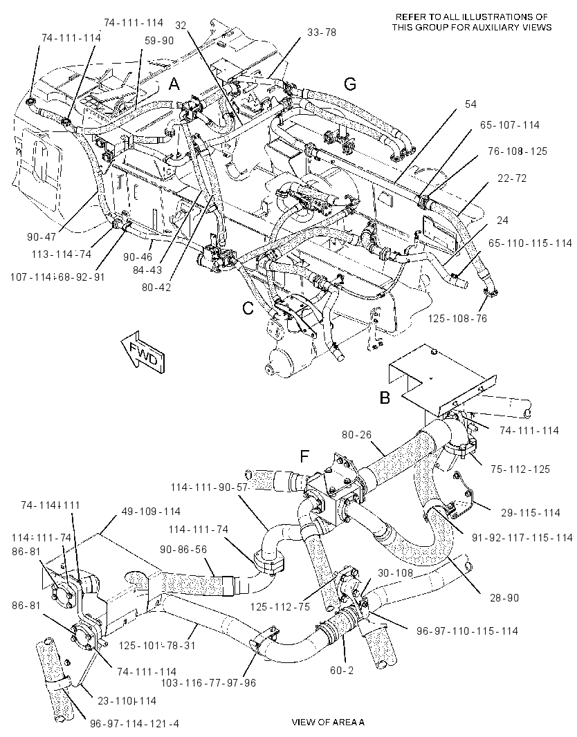 Трубопроводы маслоохладителя гидросистемы 3034683 CAT