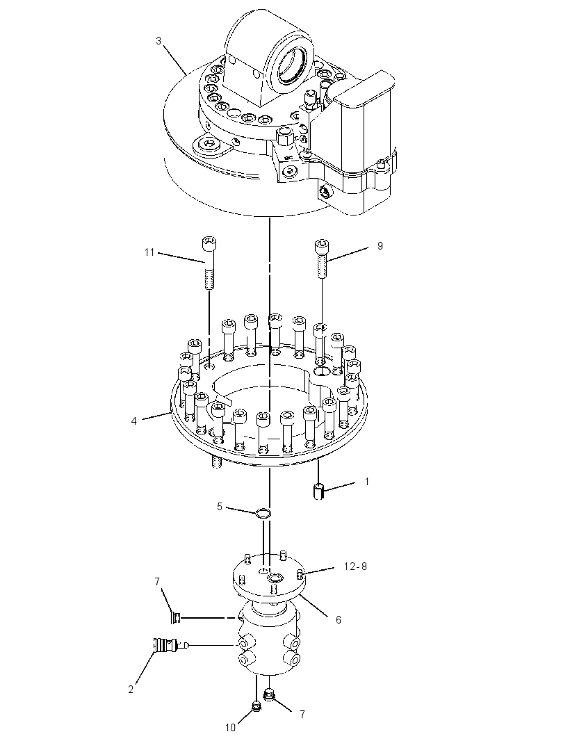 ROTATOR & MTG GP-HYDRAULIC 3169043 CAT