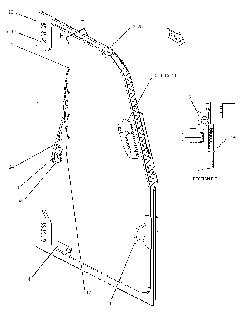 Дверь кабины 3150459 CAT