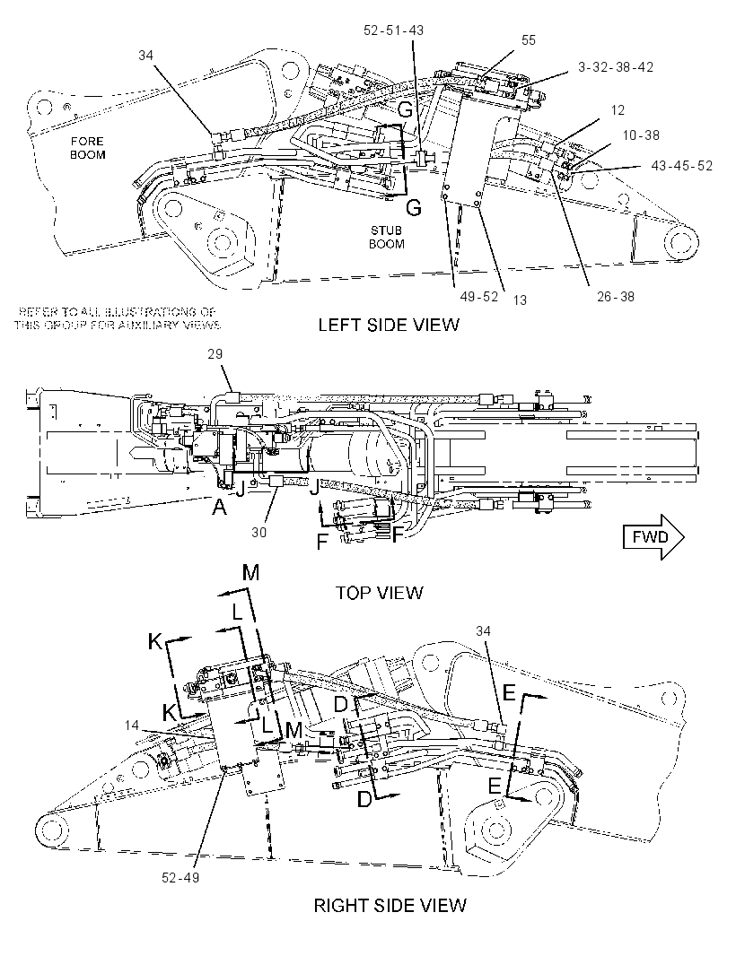 Трубопроводы стрелы 2946135 CAT