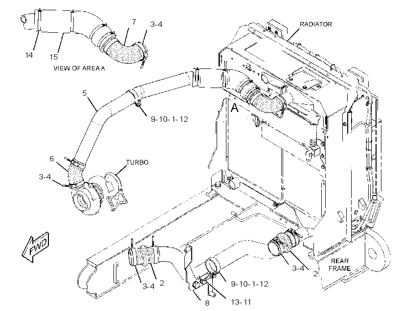 LINES GP-AFTERCOOLER AIR 2312136 CAT