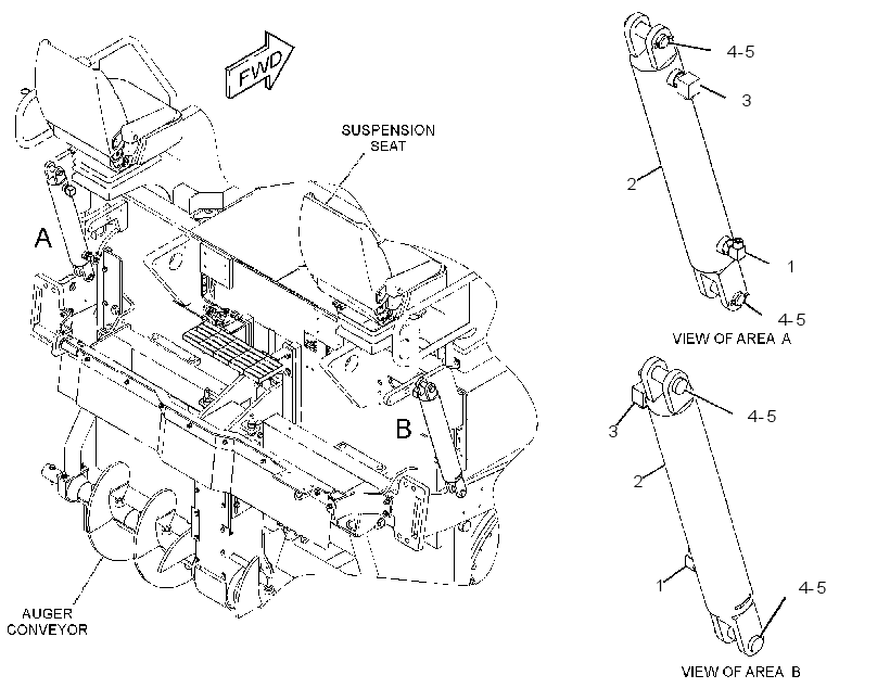CYLINDER & MTG GP-SCREED HOIST 3145822 CAT