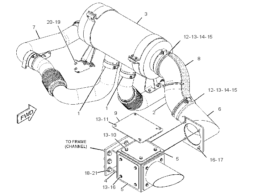 EXHAUST AR-ENGINE 2524425 CAT