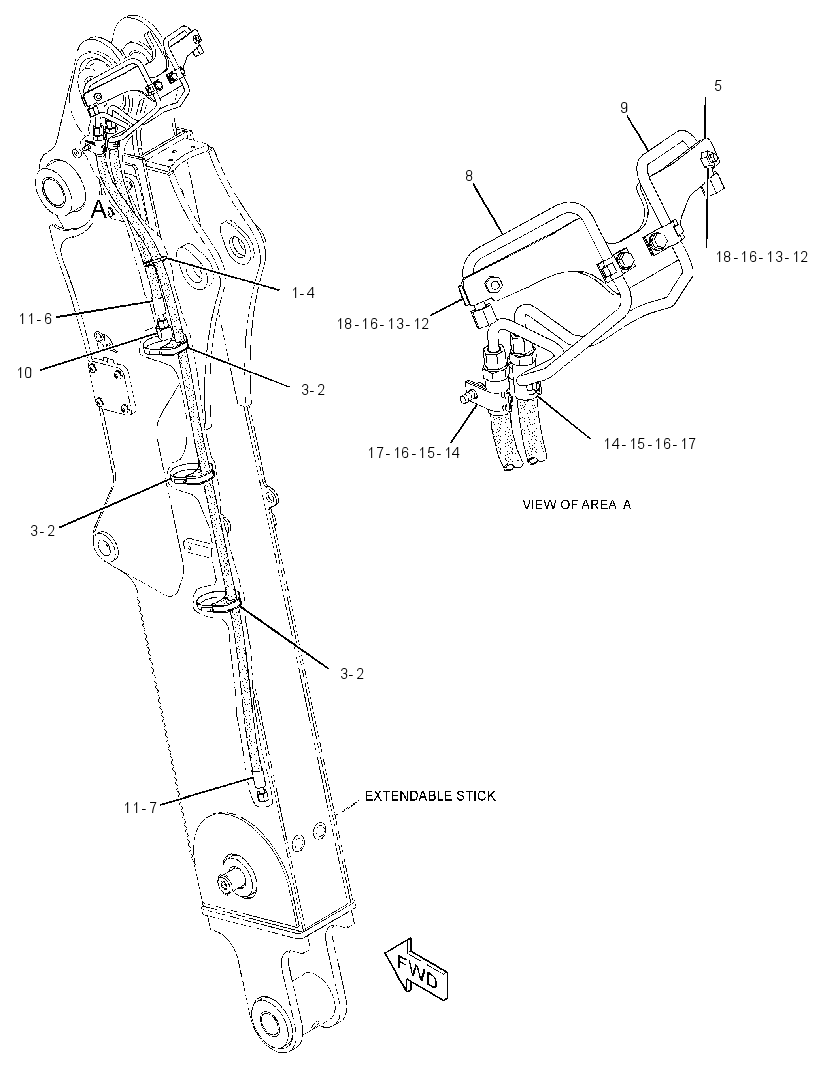 LINES GP-EXTENDABLE STICK 2540161 CAT