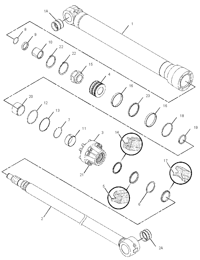 Цилиндр рукояти 3676483 CAT
