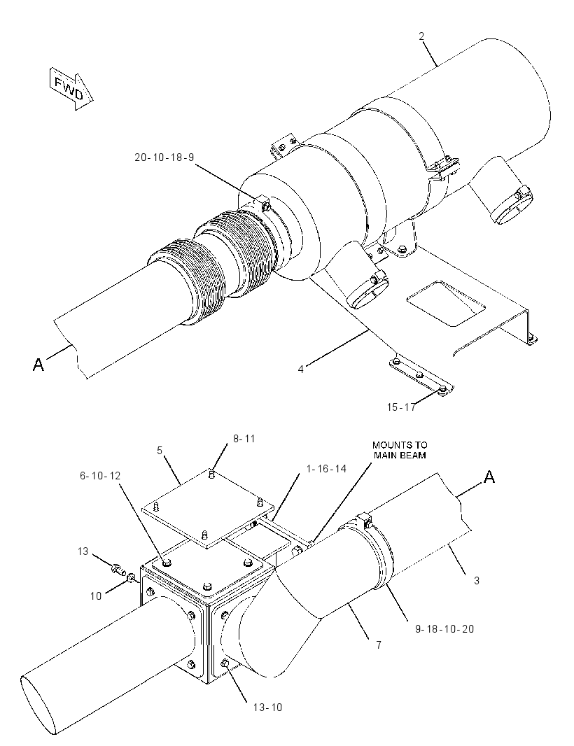 EXHAUST AR-ENGINE 2500794 CAT