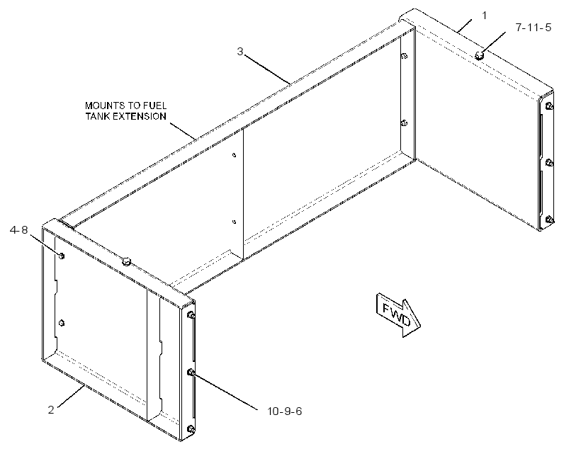EXTENSION GP-FUEL TANK 2958189 CAT