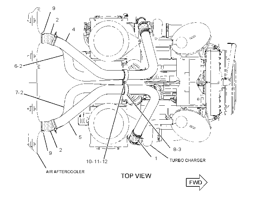 LINES GP-AFTERCOOLER AIR 2790389 CAT