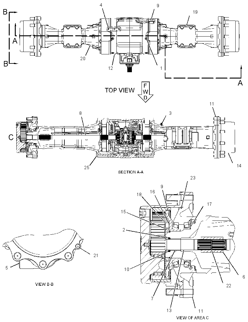 AXLE GP-DRIVE 3151260 CAT