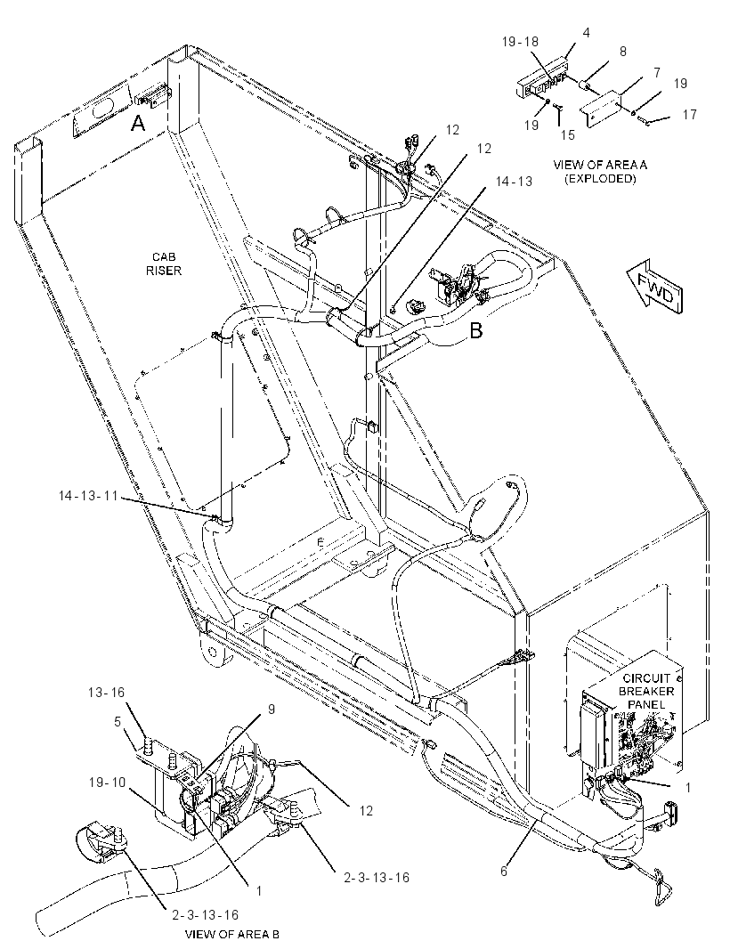 WIRING GP-CAB RISER 2828741 CAT