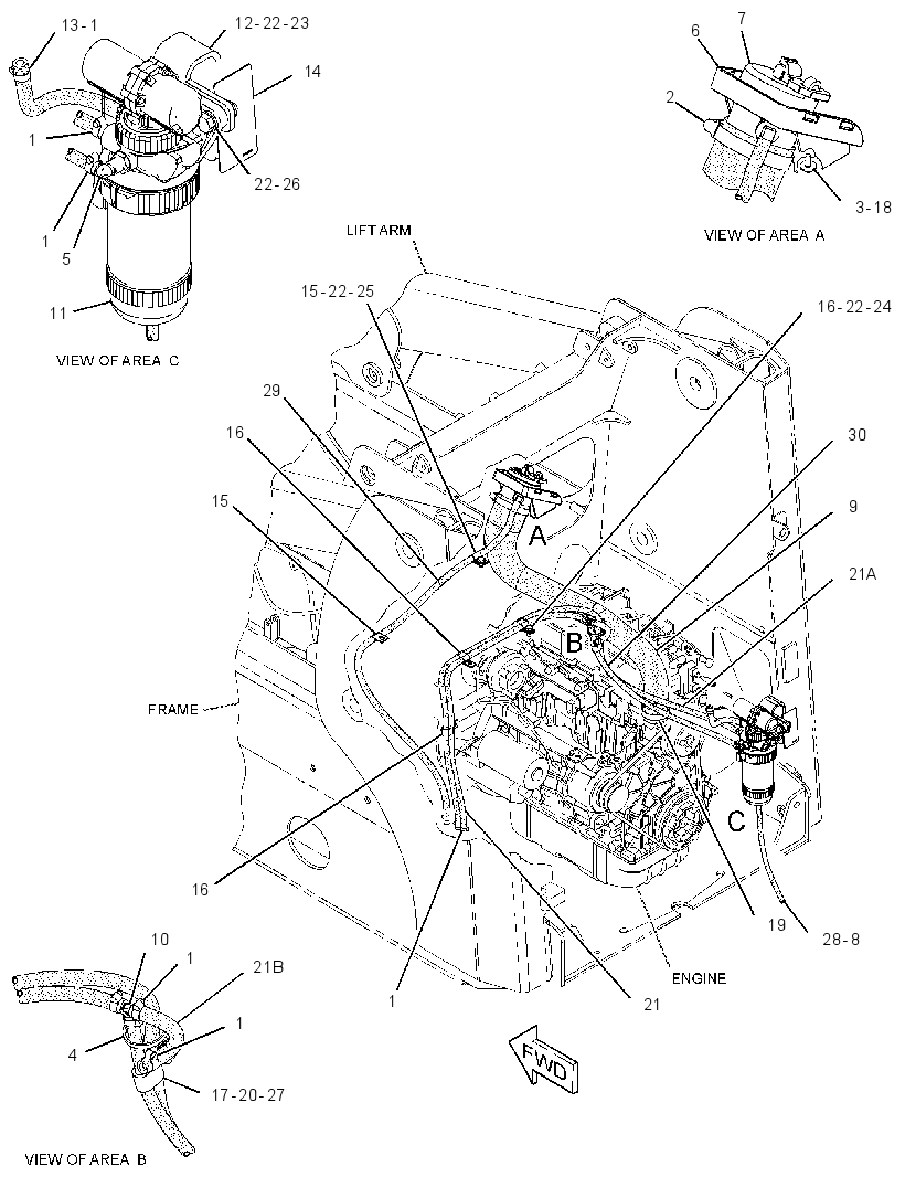 LINES GP-FUEL PRM & FILTER 2180929 CAT