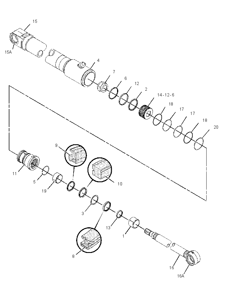 Цилиндр стрелы 2959452 CAT