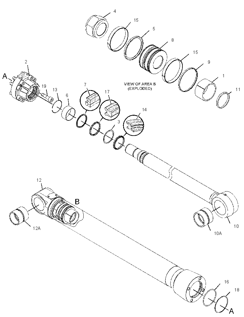 Цилиндр стрелы 3119524 CAT