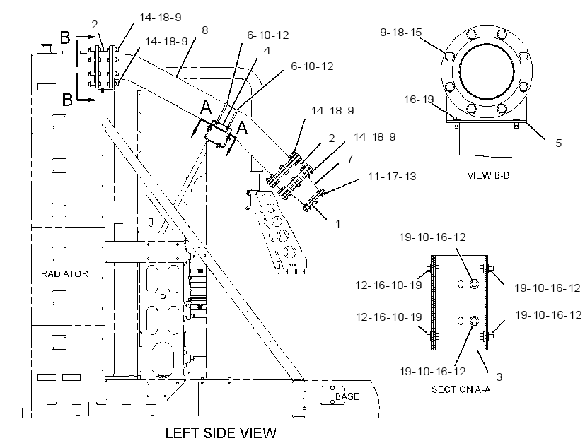 LINES GP-AFTERCOOLER AIR 3168327 CAT
