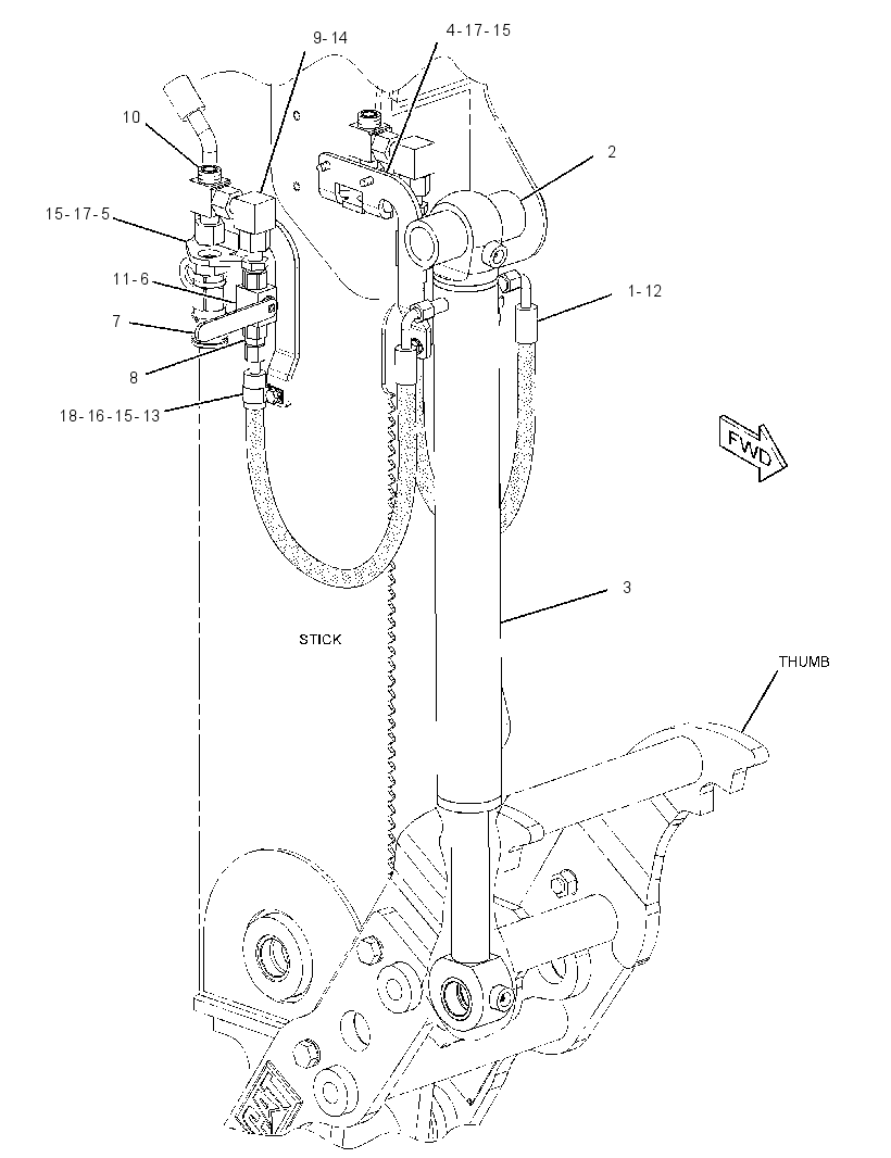 CYLINDER & LINES GP-THUMB 2995362 CAT