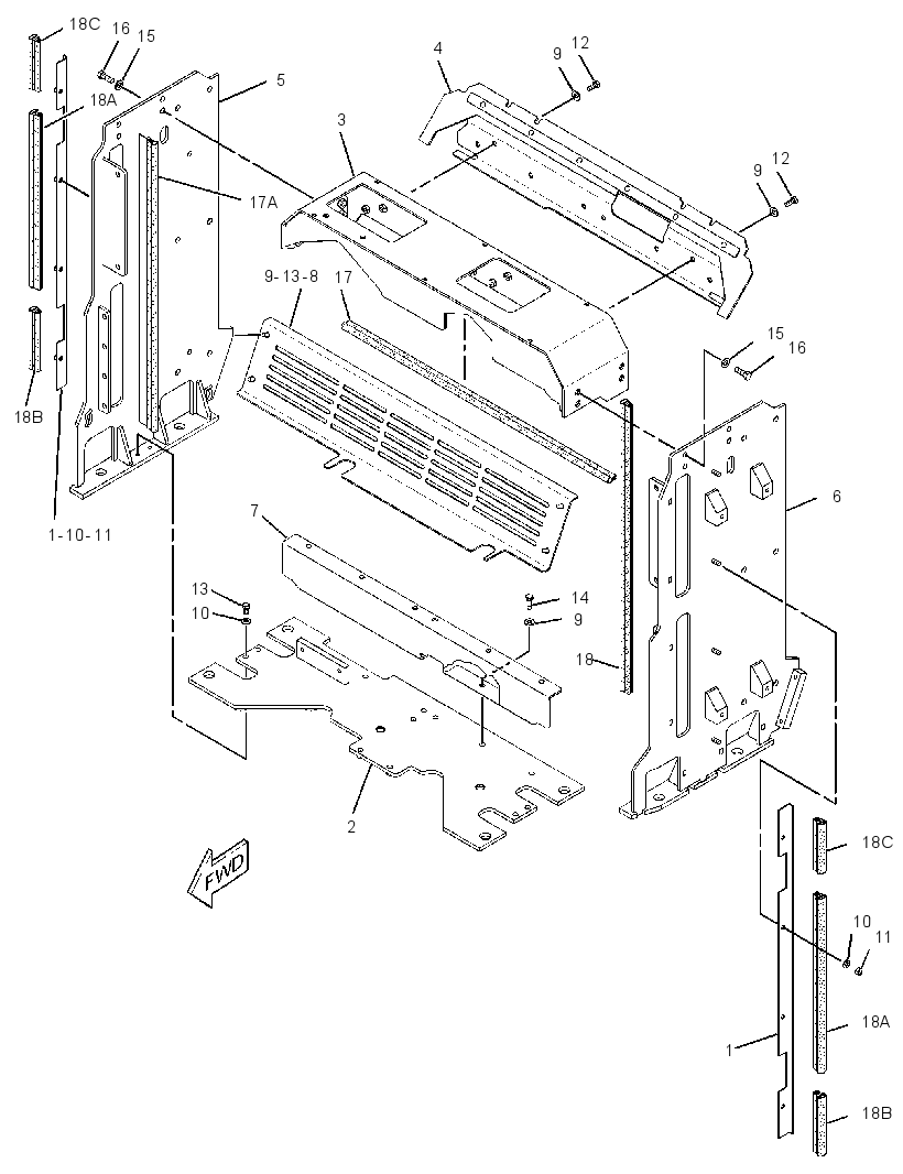 GUARD & SUPPORT GP-RADIATOR 2467106 CAT