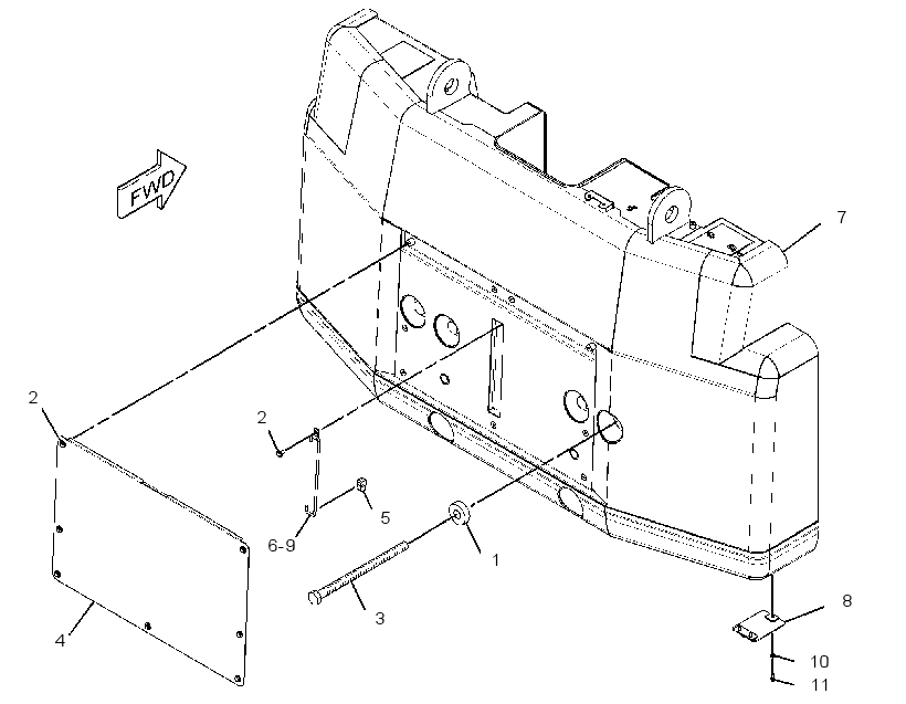 Противовес 3138198 CAT