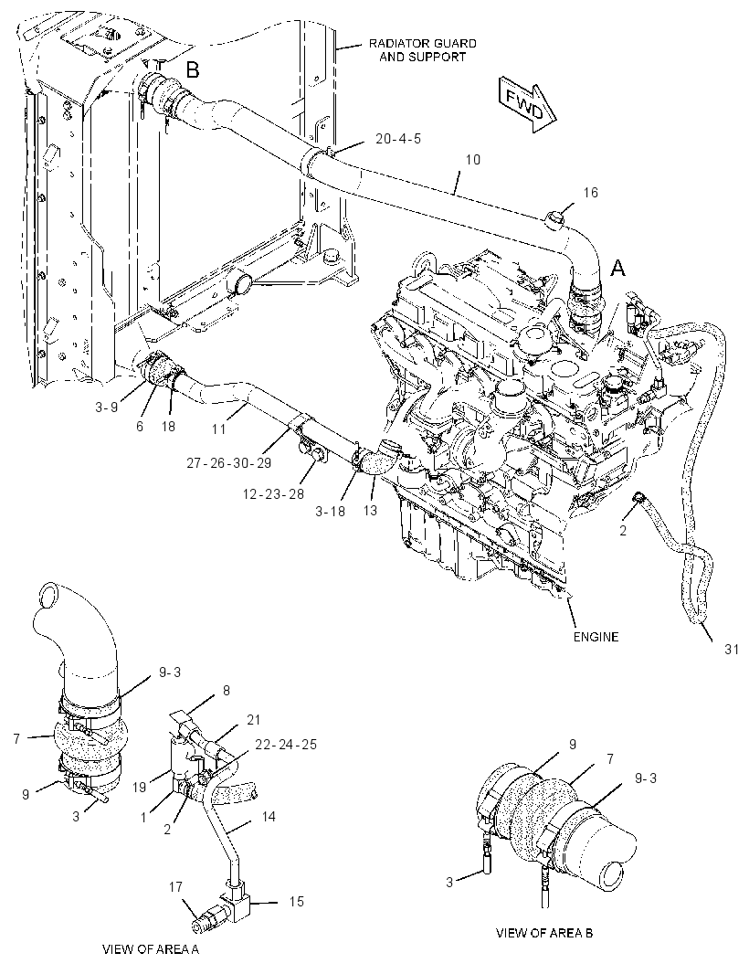 LINES GP-AFTERCOOLER AIR 2474027 CAT