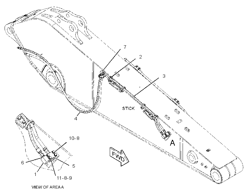 LINES GP-STICK DRAIN 2536525 CAT