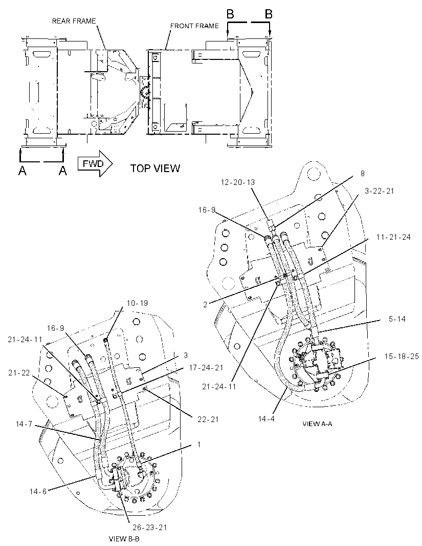 Трубопроводы хода 2120033 CAT