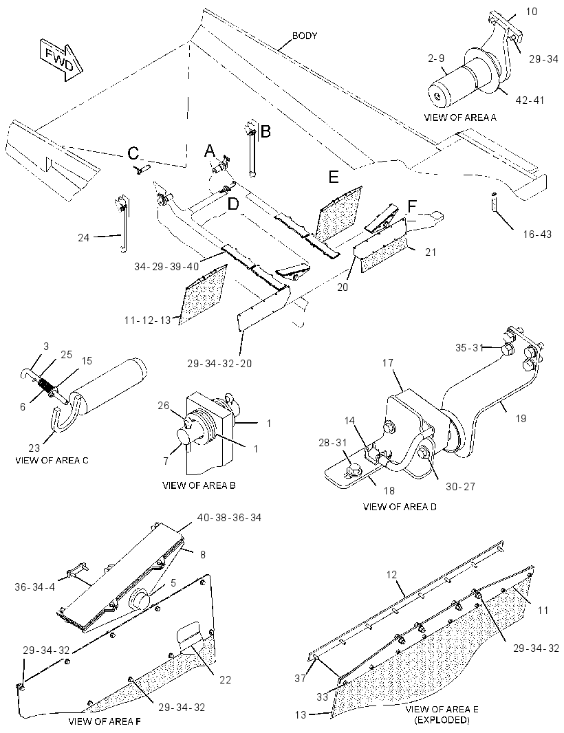 MOUNTING GP-TRUCK BODY 3210046 CAT
