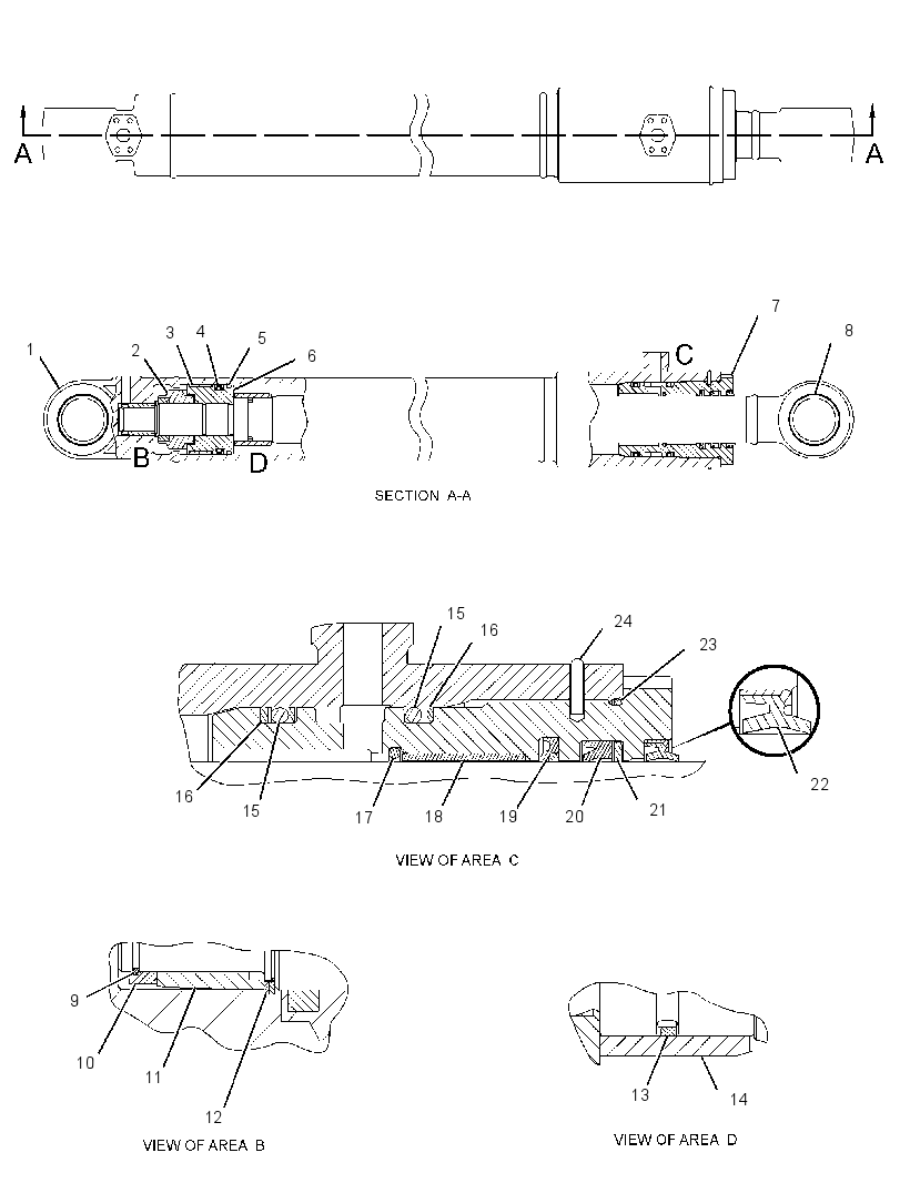 CYLINDER GP-SWING BOOM 3044911 CAT