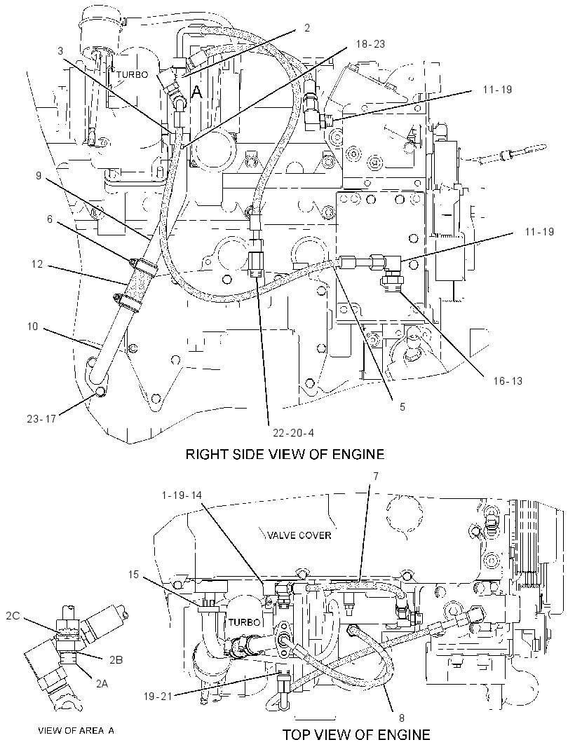 LINES GP-TURBOCHARGER 3228478 CAT