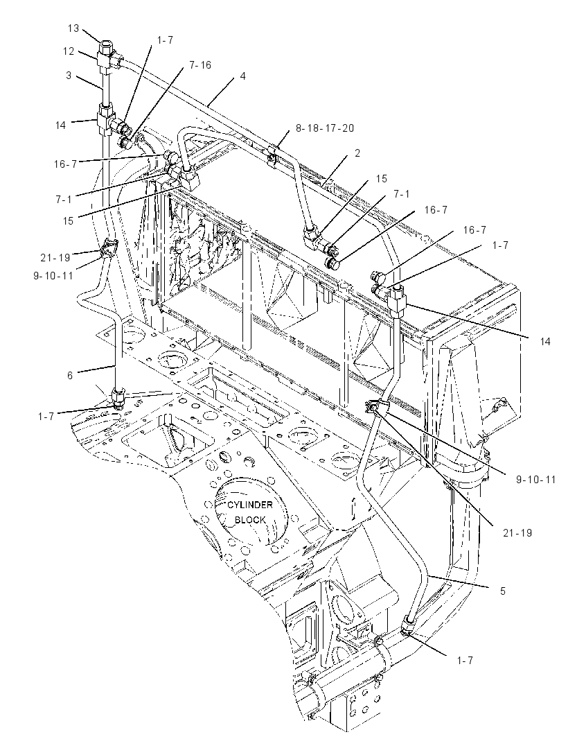 Трубопроводы водяные 2885920 CAT