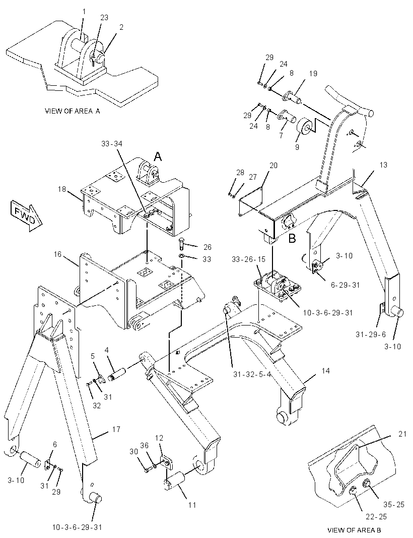 FRAME & MTG GP-PIPELAYER 2904600 CAT