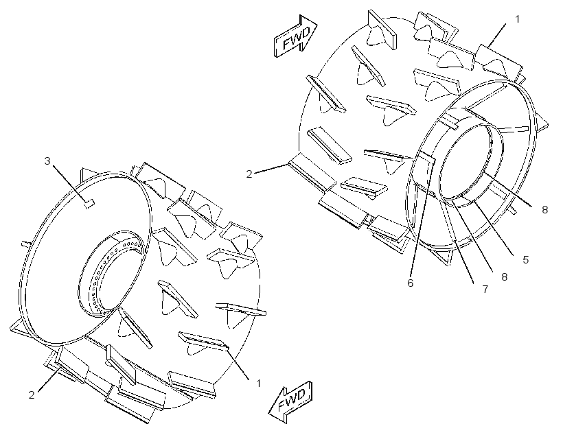 WHEEL AS-COMPACTOR 2161387 CAT