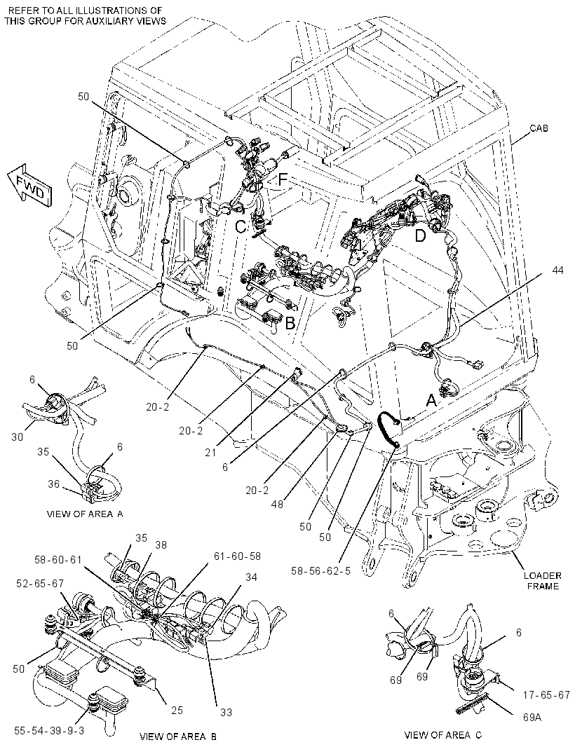 Проводка площадки 3099441 CAT