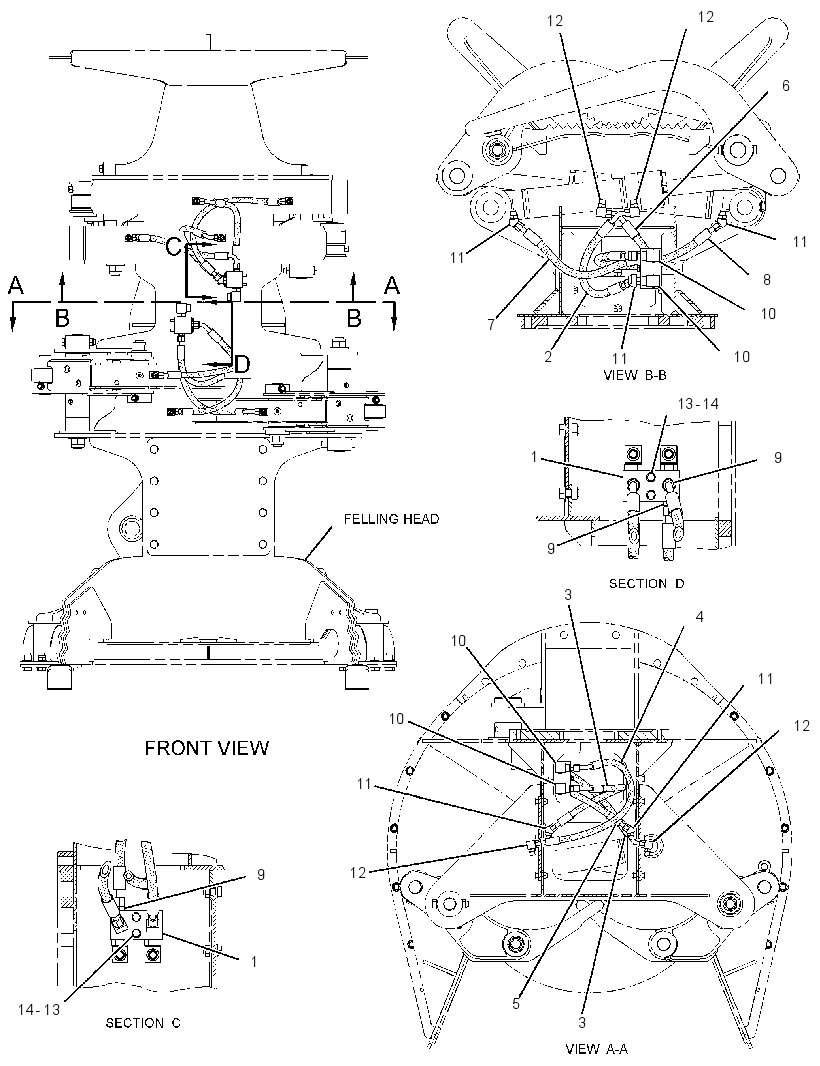 LINES GP-FELLING HEAD CYLINDER 2976337 CAT