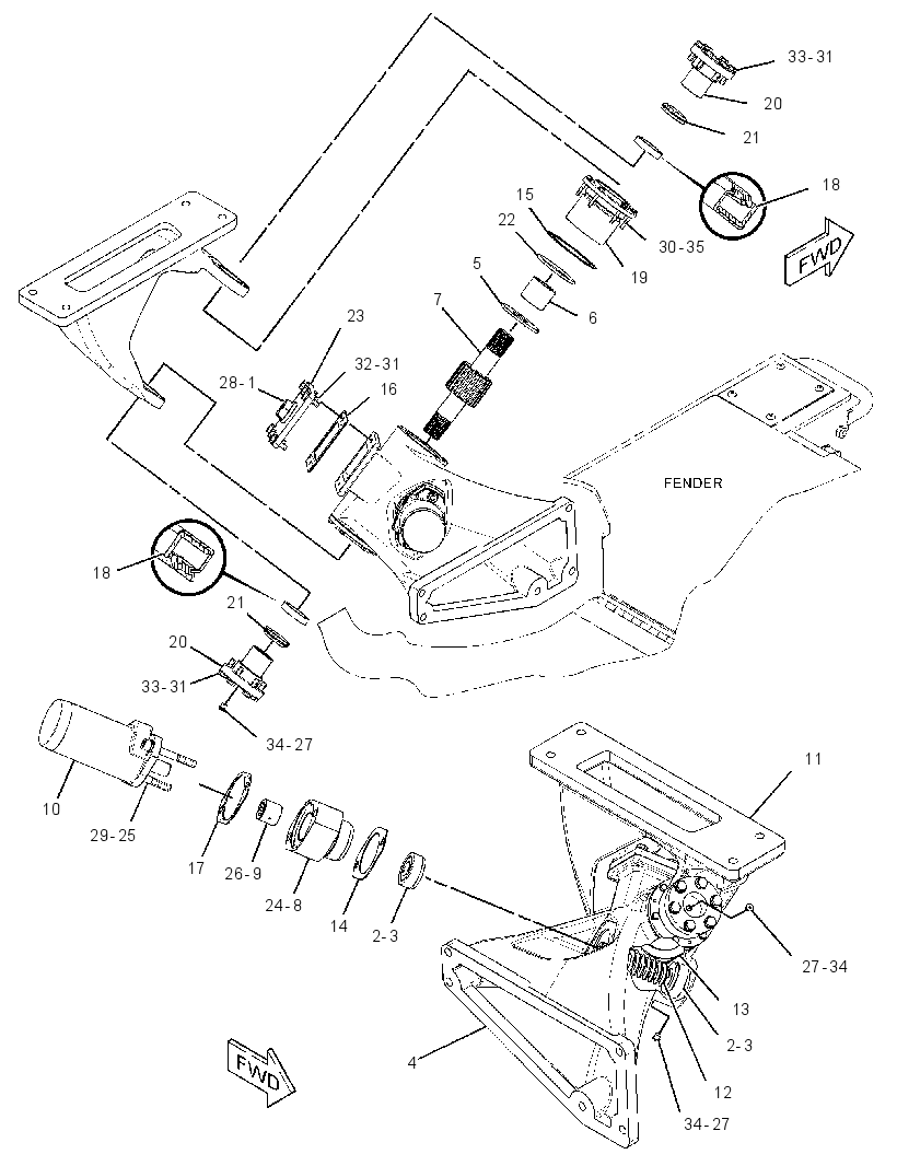 HINGE & MOTOR GP-LADDER 2589910 CAT