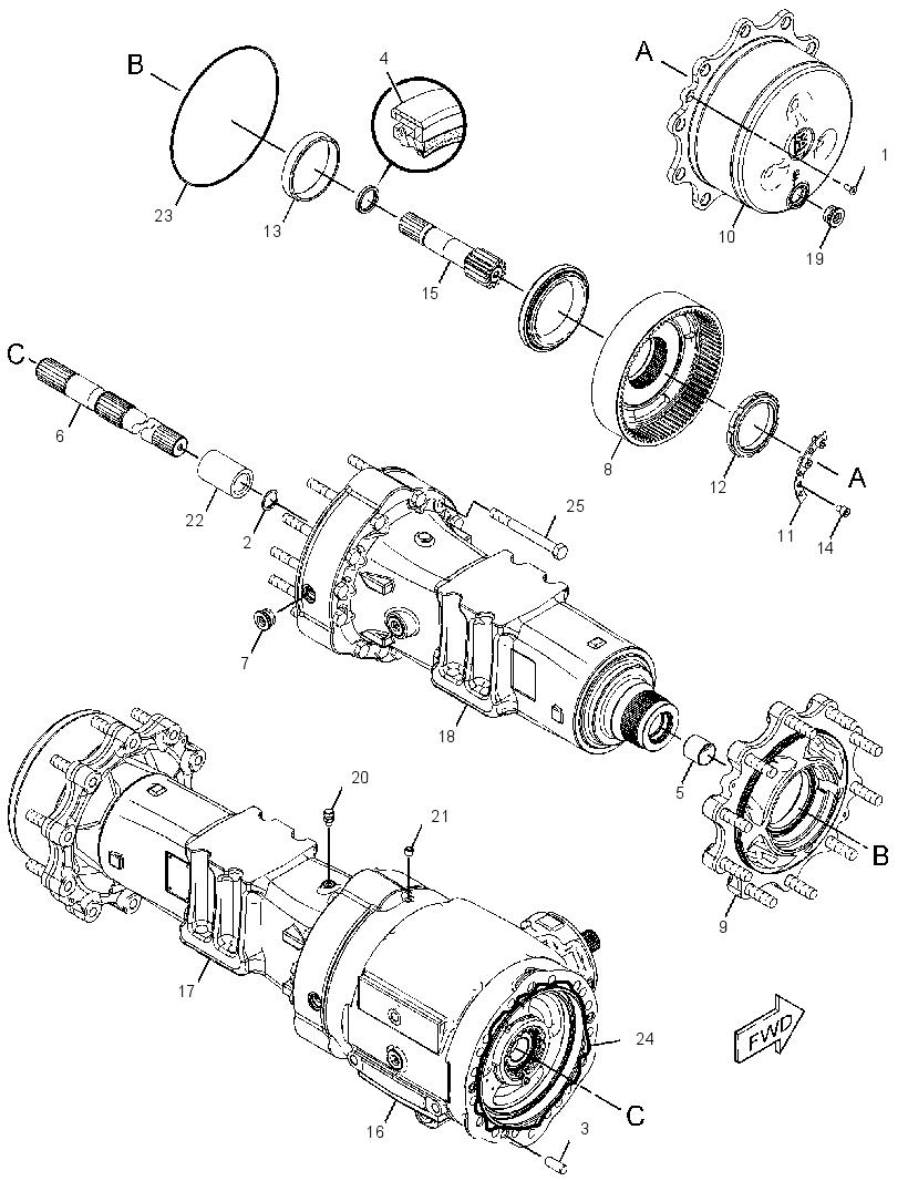 AXLE GP-DRIVE 3253644 CAT