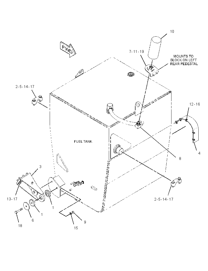MOUNTING GP-FUEL TANK 3004185 CAT