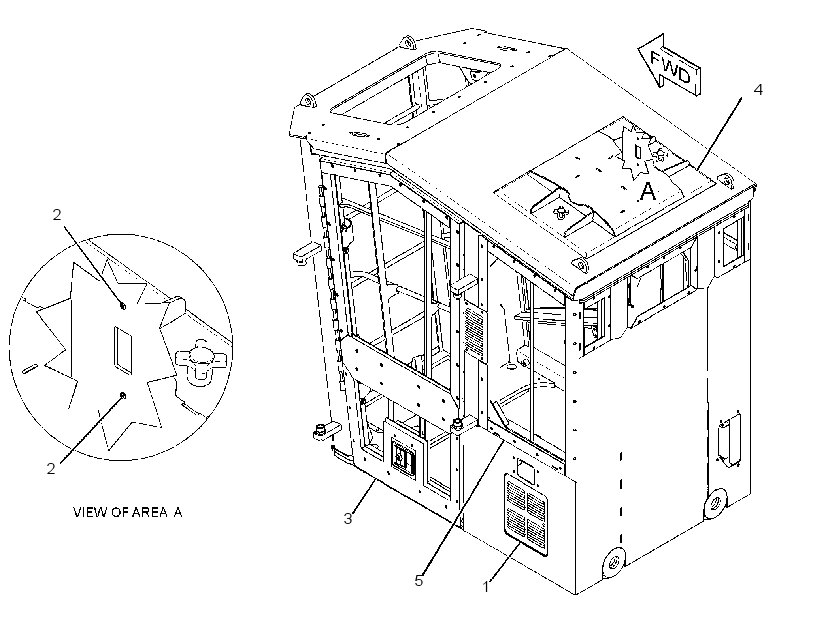 Кабина закрытая с ROPS 2822696 CAT