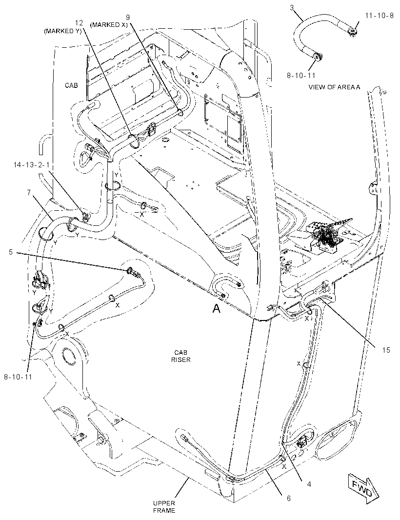 WIRING GP-CAB RISER 3113846 CAT