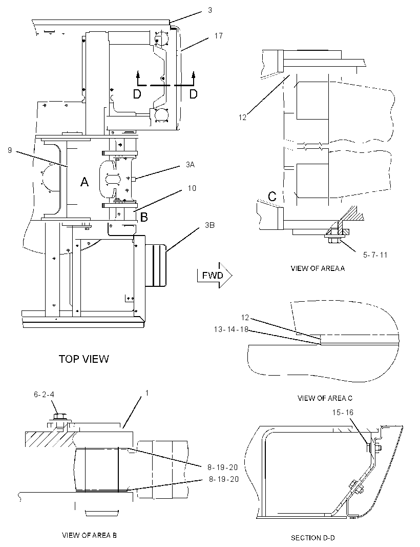 Рама верхняя 2205808 CAT