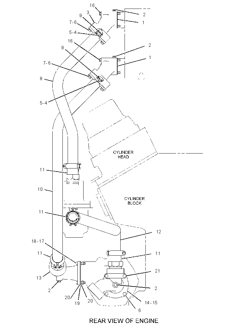 LINES GP-AUXILIARY FRESH WATER 4P3528 CAT