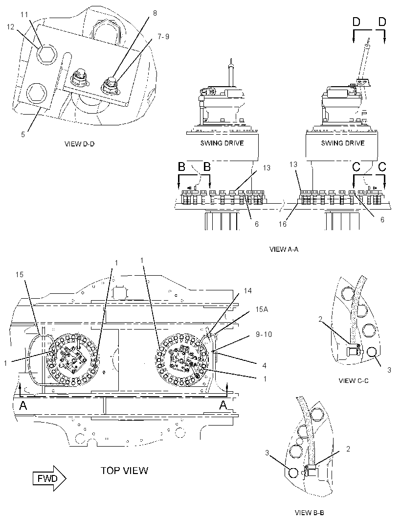 FASTENER GP-SWING DRIVE 2111056 CAT