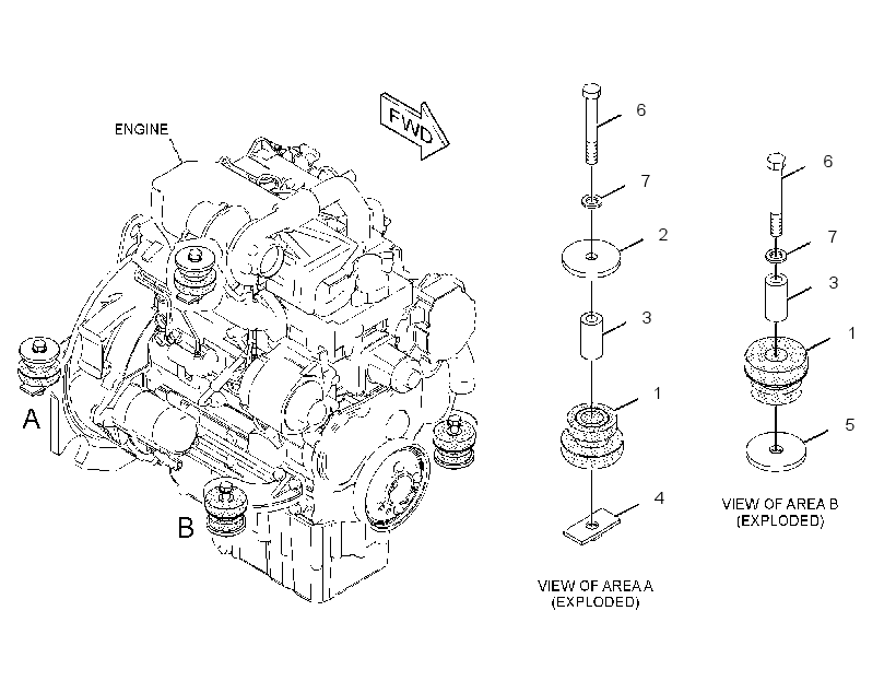 SUPPORT GP-ENGINE & XMSN 2447431 CAT