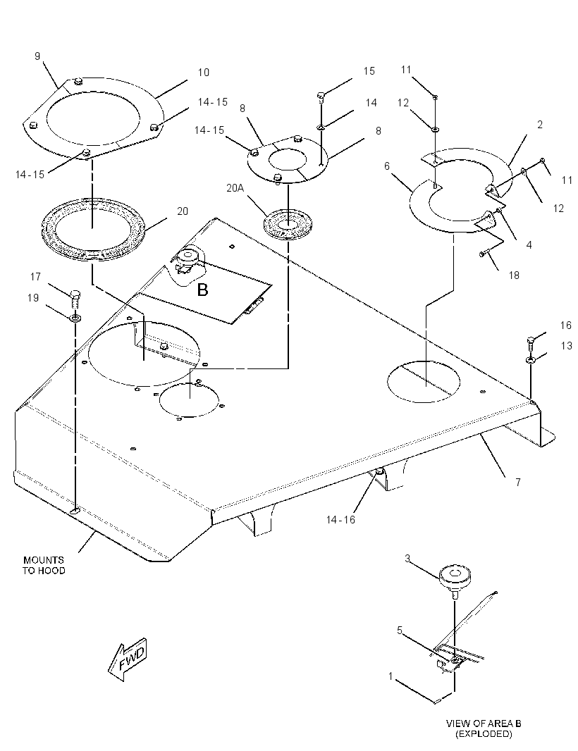 COVER GP-HOOD 3076269 CAT