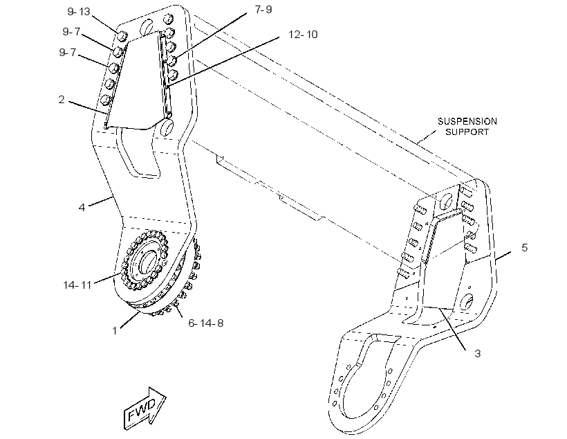 SUPPORT GP-MOTOR 3064165 CAT